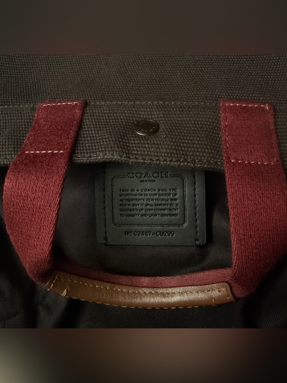Coach Black Canvas Tote - Picture 9 of 16